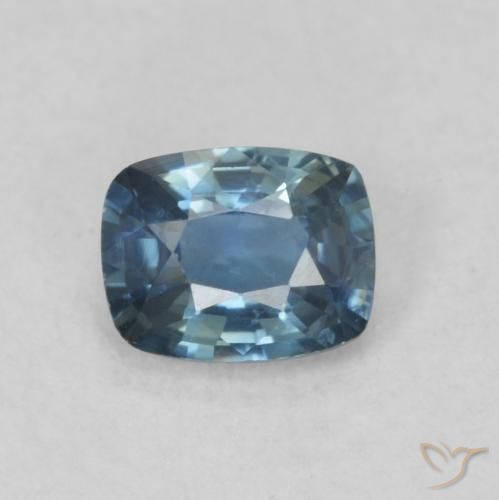 0.52ct Natural Deep Navy Blue Sapphire, Cushion, VS