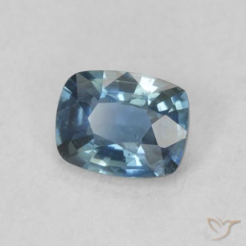 0.52 ct Blue Sapphire Stone, Natural Sapphire in Cushion-Cut Shape for Sale