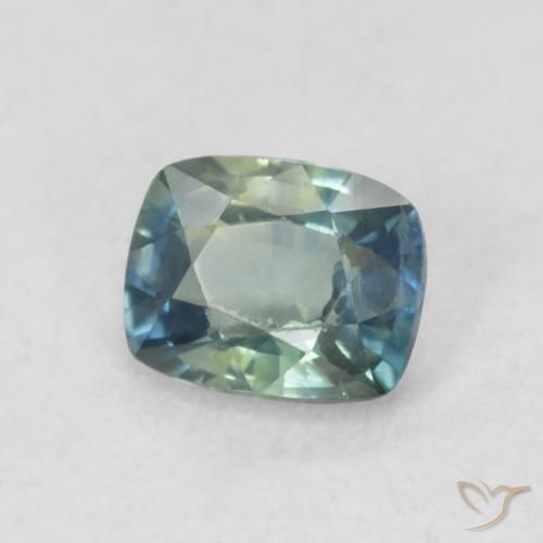 0.58 ct Multicolor Sapphire Stone, Natural Sapphire in Cushion-Cut Shape for Sale