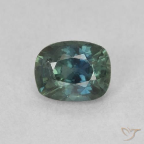 0.49ct Natural Teal Sapphire, Cushion, VS