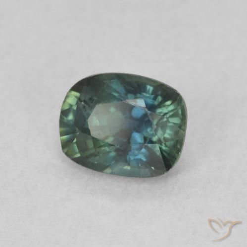 0.49 ct Multicolor Sapphire Stone, Natural Sapphire in Cushion-Cut Shape for Sale