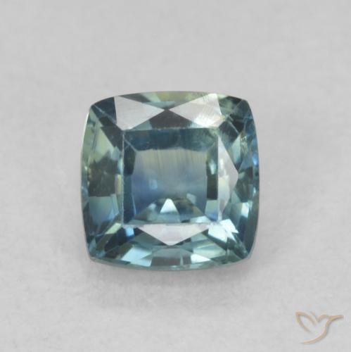 0.76ct Natural Teal Sapphire, Cushion, VS