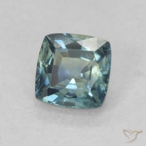 0.76 ct Multicolor Sapphire Stone, Natural Sapphire in Cushion-Cut Shape for Sale