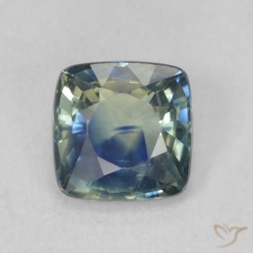 0.88 ct Multicolor Sapphire Gemstone, Sapphire Gem in Cushion-Cut Shape for Sale.
