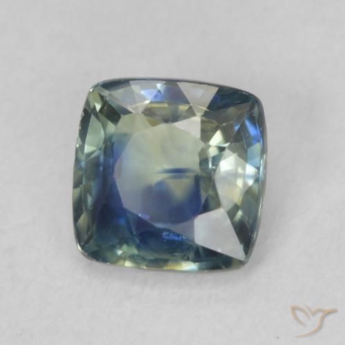 0.88 ct Multicolor Sapphire Stone, Natural Sapphire in Cushion-Cut Shape for Sale