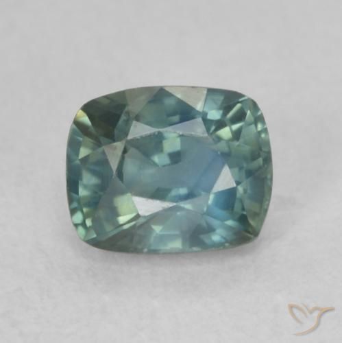 0.84ct Natural Teal Sapphire, Cushion, VS