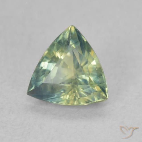 0.67 ct Multicolor Sapphire Stone, Natural Sapphire in Trillion Facet Shape for Sale