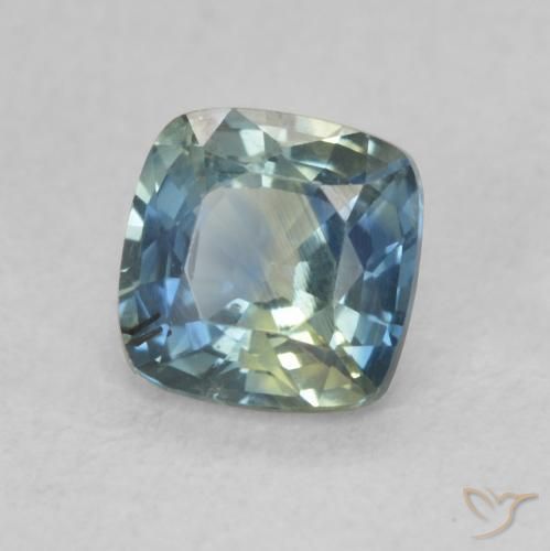 0.82 ct Multicolor Sapphire Stone, Natural Sapphire in Cushion-Cut Shape for Sale