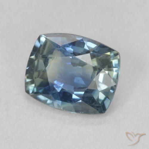 0.85 ct Multicolor Sapphire Stone, Natural Sapphire in Cushion-Cut Shape for Sale