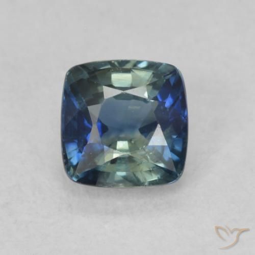 0.68ct Natural Teal Sapphire, Cushion, VS