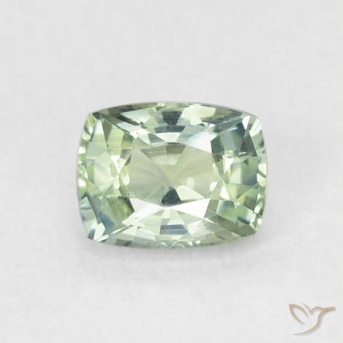 0.64ct Natural Light Sage Green Sapphire, Cushion, VS