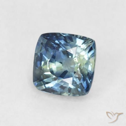 0.46 ct Blue Sapphire Stone, Natural Sapphire in Cushion-Cut Shape for Sale