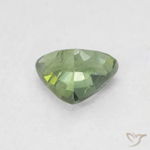 Sapphire Gemstone in 4.7 x 4.4 mm Size for Sale, Sapphire Stone in Medium Green Color