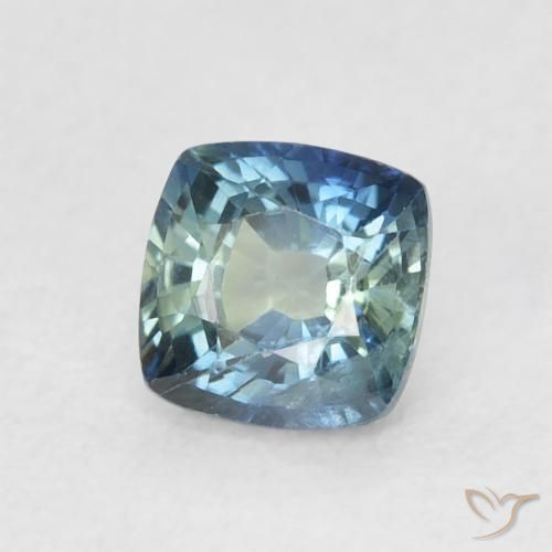 0.80 ct Multicolor Sapphire Stone, Natural Sapphire in Cushion-Cut Shape for Sale