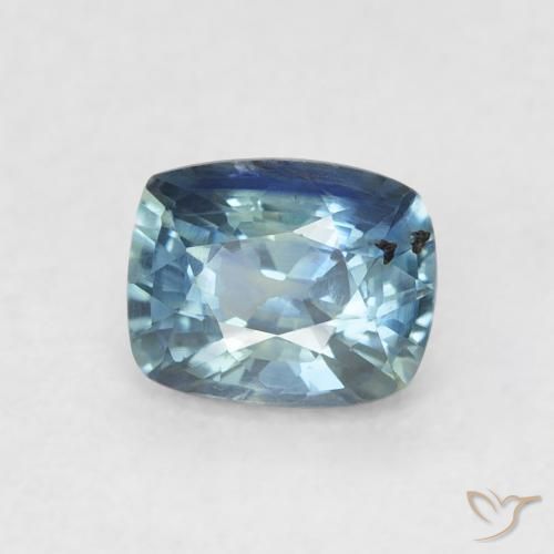 0.74 ct Blue Sapphire Stone, Natural Sapphire in Cushion-Cut Shape for Sale