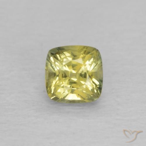 0.42ct Natural Pineapple Yellow Sapphire, Cushion, VVS-VS