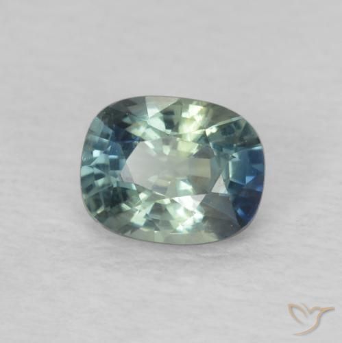 0.60 ct Multicolor Sapphire Stone, Natural Sapphire in Cushion-Cut Shape for Sale