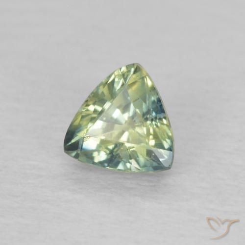 0.43 ct Multicolor Sapphire Stone, Natural Sapphire in Trillion Facet Shape for Sale