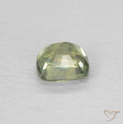 Sapphire Gemstone in 4 x 4 mm (calibrated) Size for Sale, Sapphire Stone in Yellowish Green Color