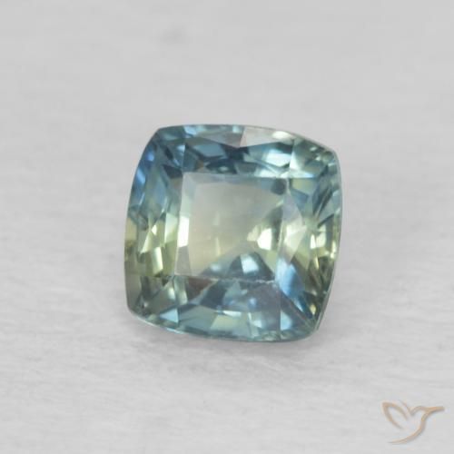 0.63 ct Multicolor Sapphire Stone, Natural Sapphire in Cushion-Cut Shape for Sale