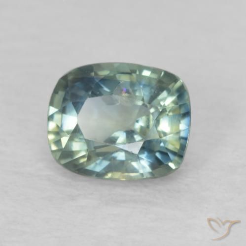0.76 ct Multicolor Sapphire Stone, Natural Sapphire in Cushion-Cut Shape for Sale