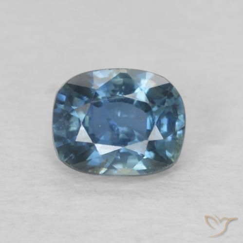 0.60ct Natural Deep Navy Blue Sapphire, Cushion, VS-SI