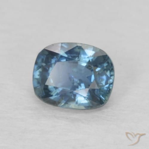 0.60 ct Blue Sapphire Stone, Natural Sapphire in Cushion-Cut Shape for Sale