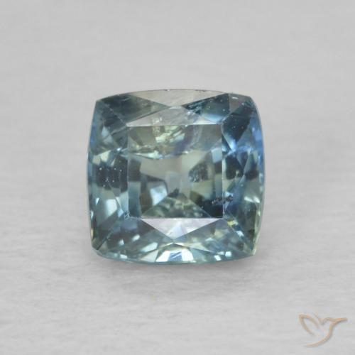 0.76ct Natural Blue-Green Sapphire, Cushion, VS-SI