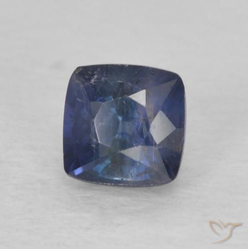 0.84 ct Blue Sapphire Stone, Natural Sapphire in Cushion-Cut Shape for Sale