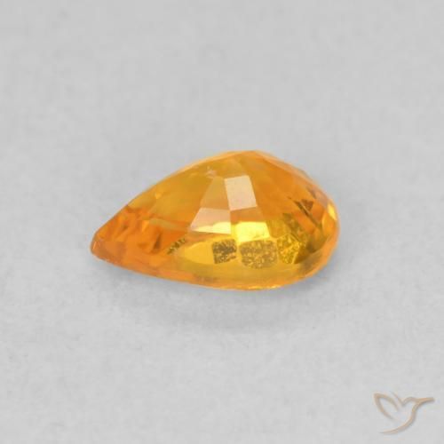 Sapphire Gemstone in 6 x 4 mm (calibrated) Size for Sale, Sapphire Stone in Bright Orange Color