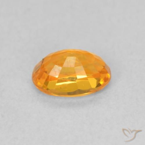 Sapphire Gemstone in 6 x 4 mm (calibrated) Size for Sale, Sapphire Stone in Bright Orange Color