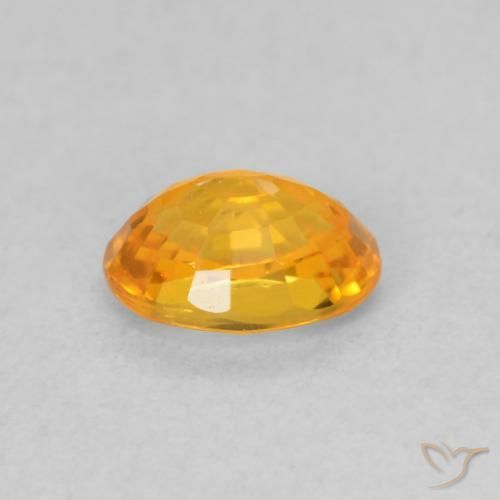 Sapphire Gemstone in 6 x 4 mm (calibrated) Size for Sale, Sapphire Stone in Bright Orange Color