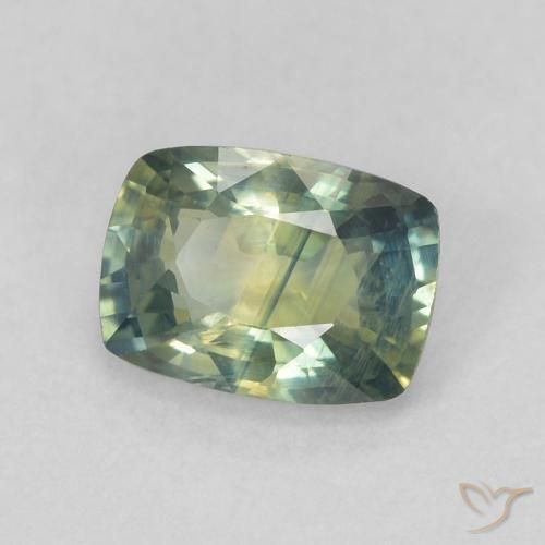0.77 ct Multicolor Sapphire Stone, Natural Sapphire in Cushion-Cut Shape for Sale
