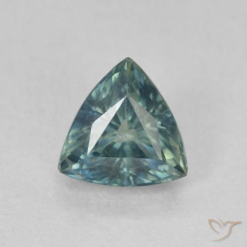 0.73ct Natural Teal Blue Sapphire, Trillion, VS