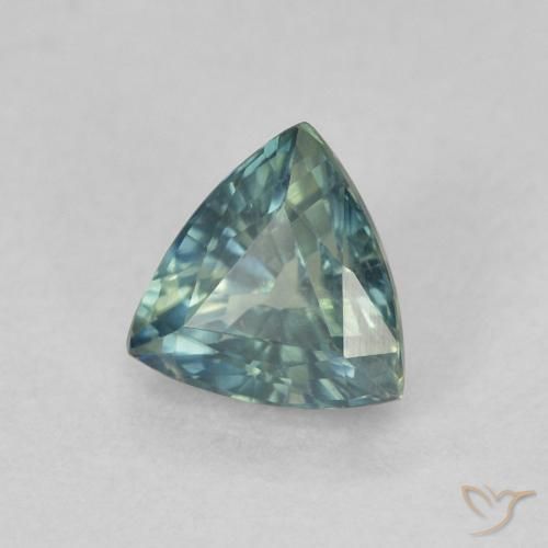 0.73 ct Blue Sapphire Stone, Natural Sapphire in Trillion Facet Shape for Sale