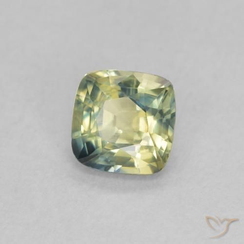 0.47 ct Multicolor Sapphire Stone, Natural Sapphire in Cushion-Cut Shape for Sale