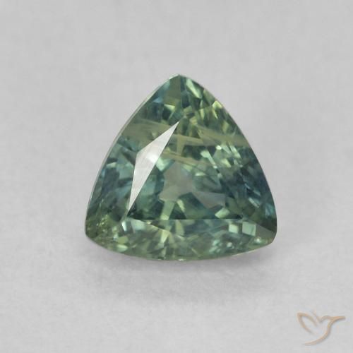 0.79ct Natural Blue Green Sapphire, Trillion, VS