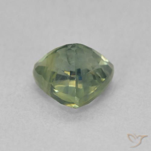 Sapphire Gemstone in 5.4 x 5.3 mm Size for Sale, Sapphire Stone in Blue Green Color