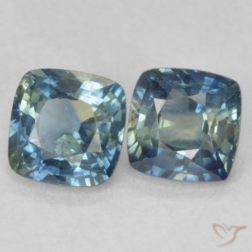 1.80 ctw Multicolor Sapphire Stones, Natural Sapphire in Cushion-Cut Shape for Sale