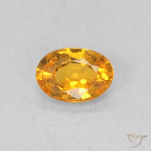 0.52ct Natural Apricot Orange Sapphire, Oval, VS