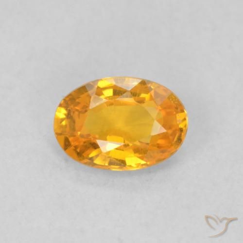 0.62ct Natural Apricot Orange Sapphire, Oval, VS