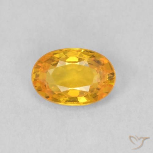 0.59ct Natural Bright Orange Sapphire, Oval, VS