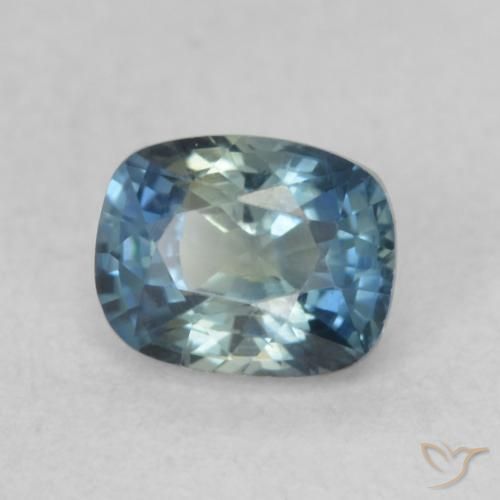 0.64 ct Multicolor Sapphire Stone, Natural Sapphire in Cushion-Cut Shape for Sale