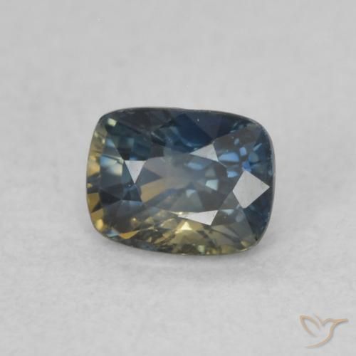 0.47 ct Multicolor Sapphire Stone, Natural Sapphire in Cushion-Cut Shape for Sale