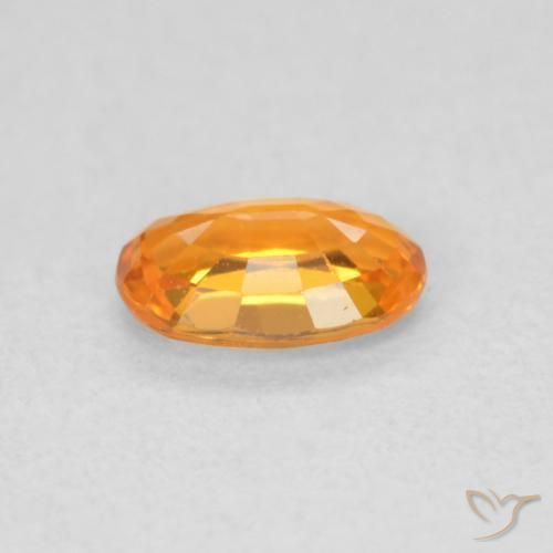 Sapphire Gemstone in 6 x 4 mm (calibrated) Size for Sale, Sapphire Stone in Medium Orange Color