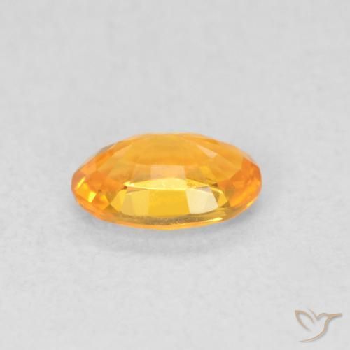 Sapphire Gemstone in 6 x 4 mm (calibrated) Size for Sale, Sapphire Stone in Bright Orange Color