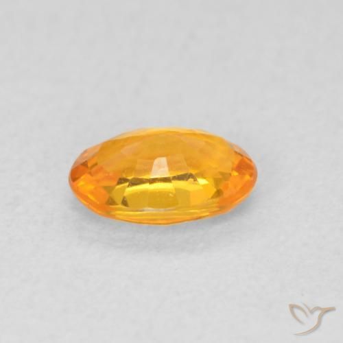 Sapphire Gemstone in 6 x 4 mm (calibrated) Size for Sale, Sapphire Stone in Bright Orange Color