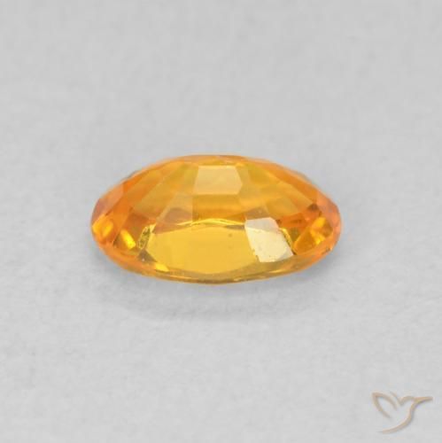 Sapphire Gemstone in 6 x 4 mm (calibrated) Size for Sale, Sapphire Stone in Bright Orange Color