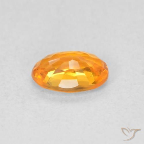 Sapphire Gemstone in 6 x 4 mm (calibrated) Size for Sale, Sapphire Stone in Medium Orange Color