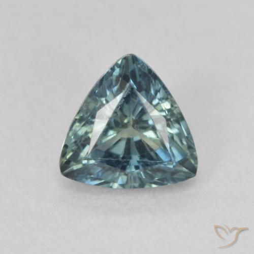 0.93ct Natural Teal Blue Sapphire, Trillion, VS